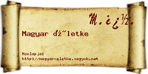 Magyar Életke névjegykártya